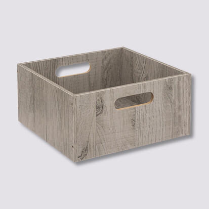 Panier 31x15 cm, effet chêne gris Mix'n modul