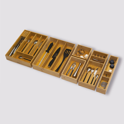 Organiseur 15x15 cm Tidy smart bambou