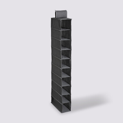 Rangement chaussures 10 cases, gris 