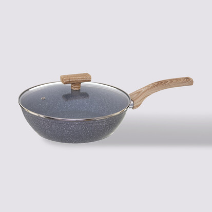 Sauteuse aluminium forgé, 28 cm Nature