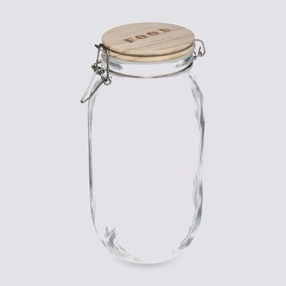 Bocal verre couvercle pin, 2l Wording