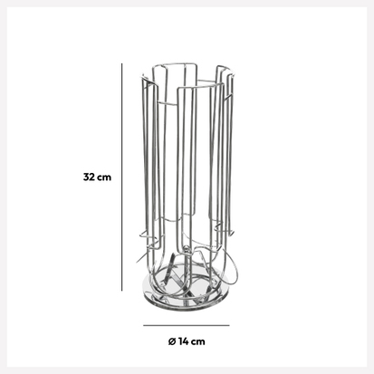 Porte-capsules rotatif x24, chromé 