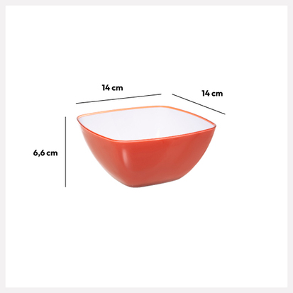 Saladier d14 cm, orange Square