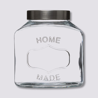 Bocal verre couvercle inox 2,5l 