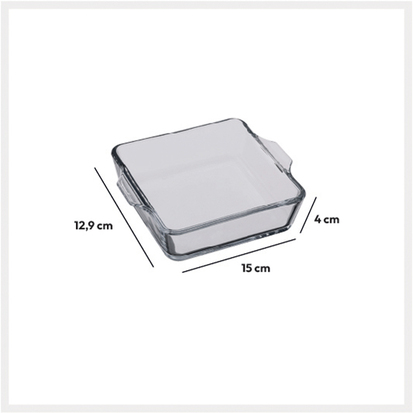Petit plat carré, verre 