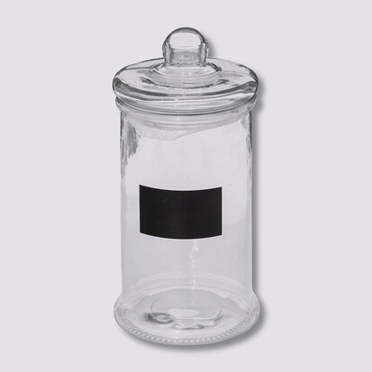 Bonbonnière en verre avec ardoise 1,6l 