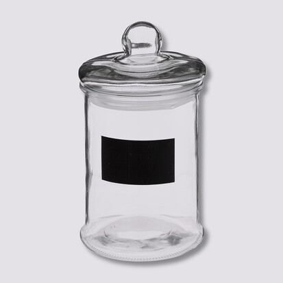 Bonbonnière en verre avec ardoise 1,2l 