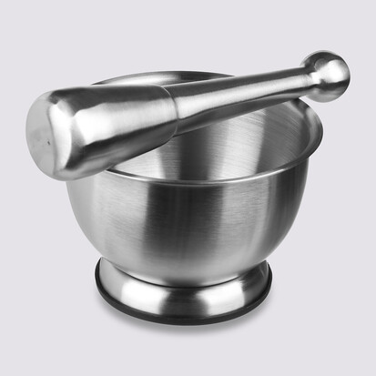 Mortier et pilon en inox 
