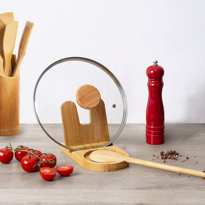 Repose cuillère avec couverts Bambou