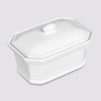 Terrine à foie gras céramique, blanc 