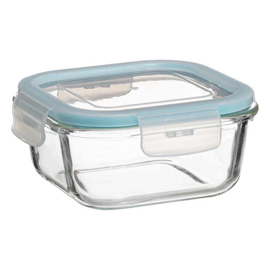 3 petites boîtes carrées de conservation verre Clipeat