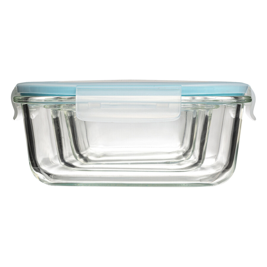 3 petites boîtes carrées de conservation verre Clipeat