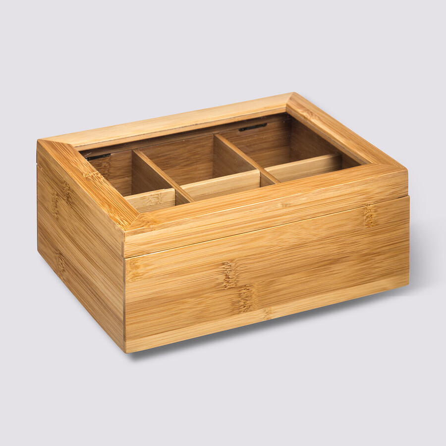 Boîte à thé 6 compartiments Bambou