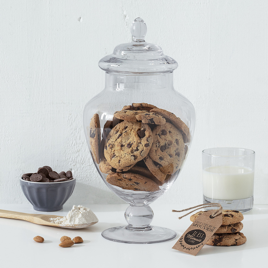 Bonbonnière verre sur pied 2,1l