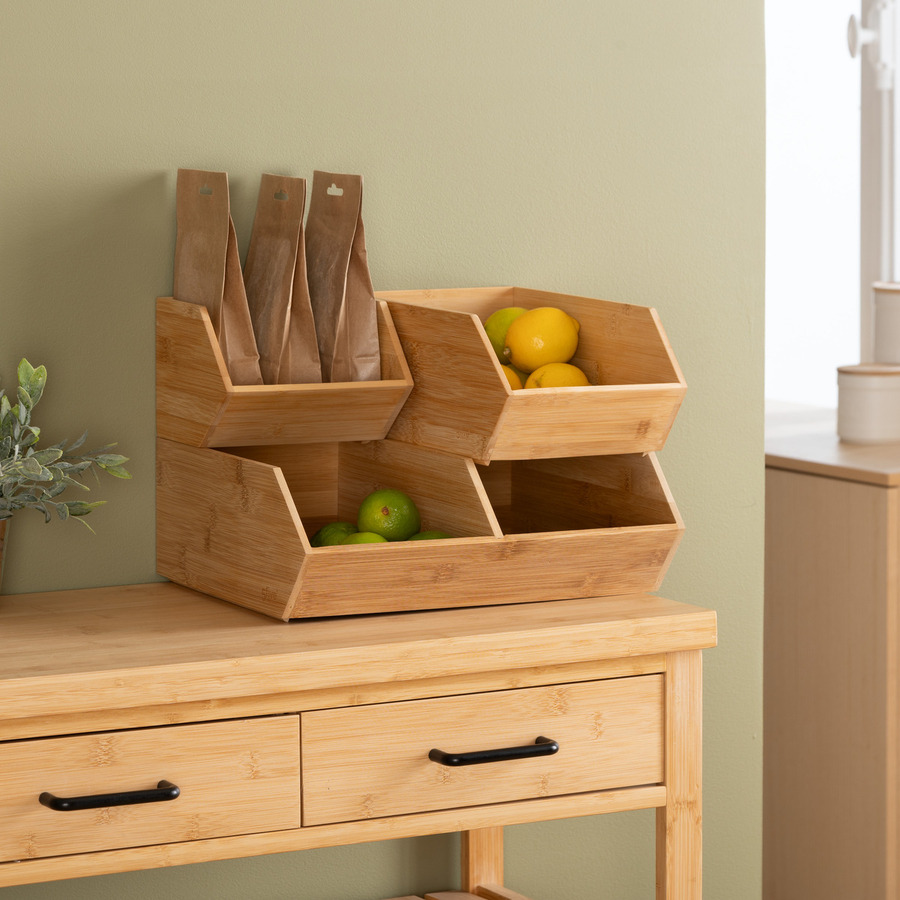 Organiseur 1 bac, petit modèle Bambou