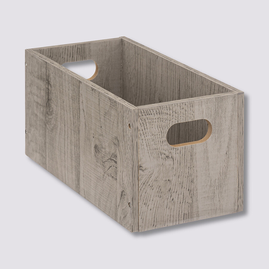 Panier 15x31 cm, effet chêne gris Mix'n modul