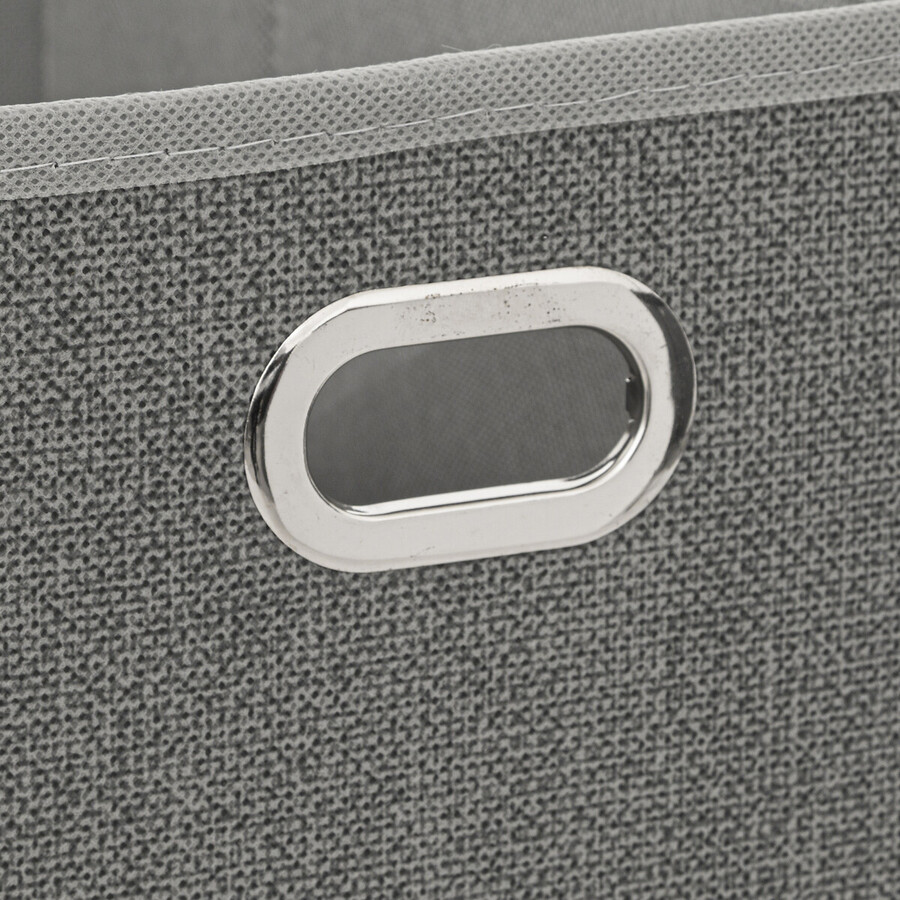 Panier tissu 15x31 cm, gris clair chiné Mix'n modul