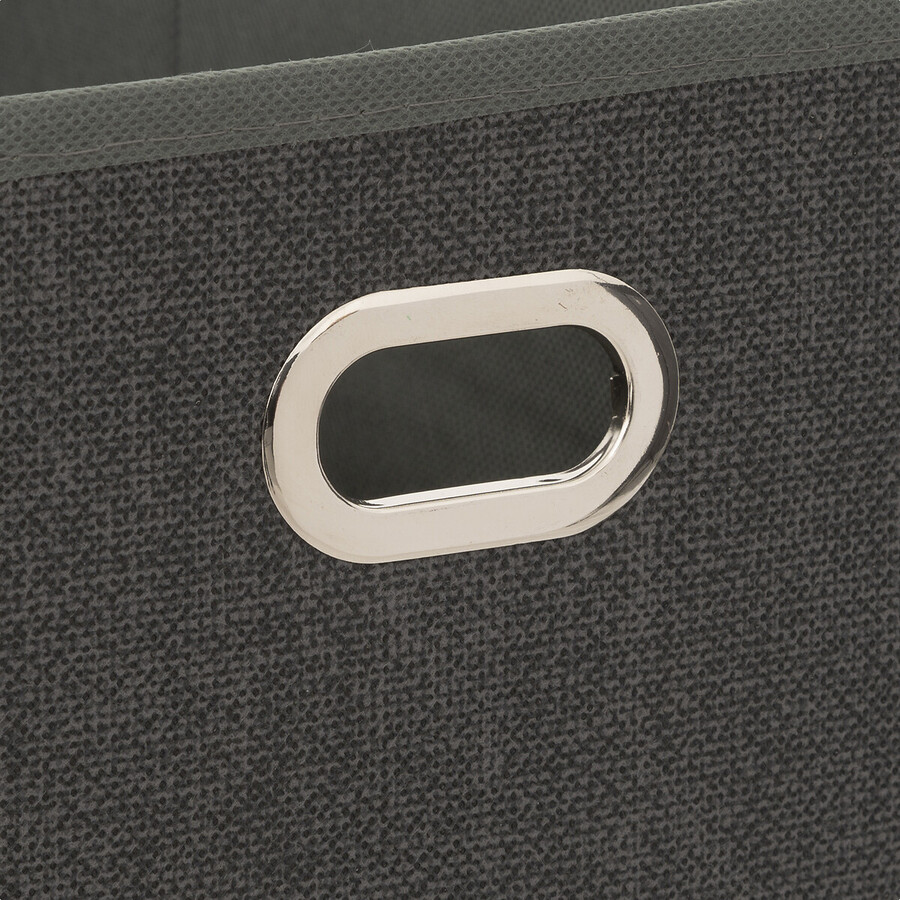 Panier tissu 15x31 cm, gris foncé chiné Mix'n modul