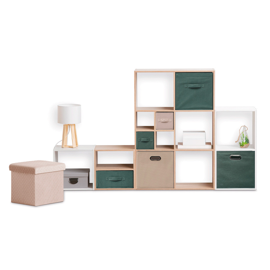 Panier tissu 15x31 cm, vert kaki Mix'n modul