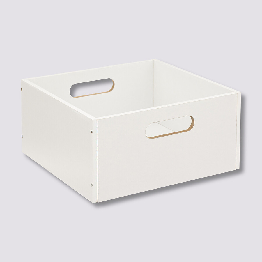 Panier 31x15 cm, bois blanc Mix'n modul