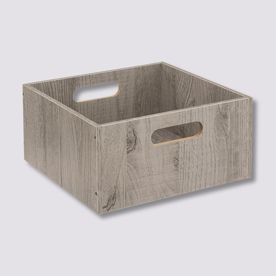 Panier 31x15 cm, effet chêne gris Mix'n modul