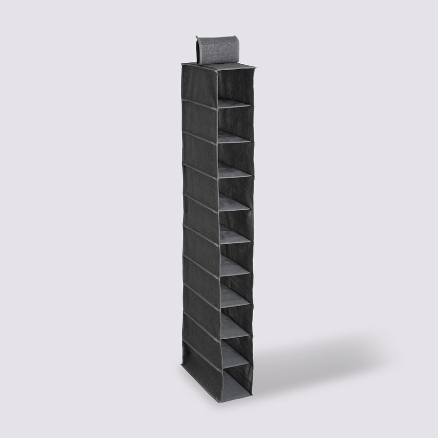 Rangement chaussures 10 cases, gris