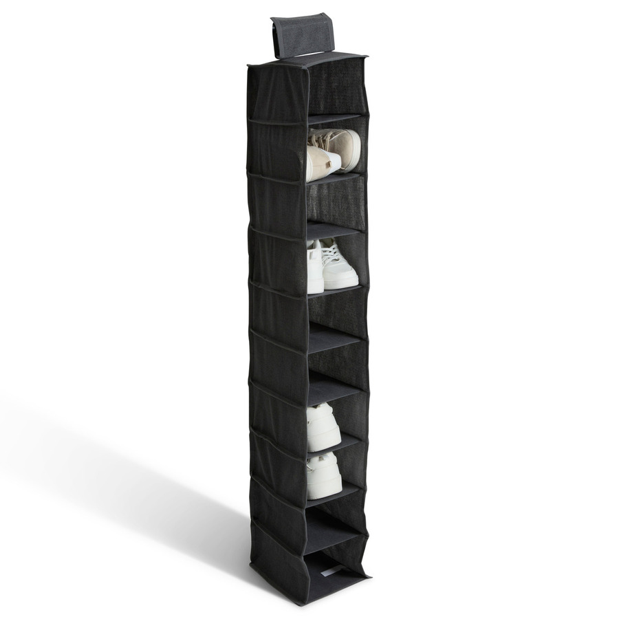 Rangement chaussures 10 cases, gris