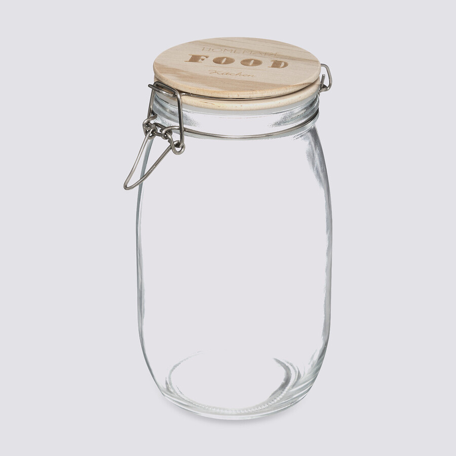Bocal verre couvercle pin, 1,5l Wording