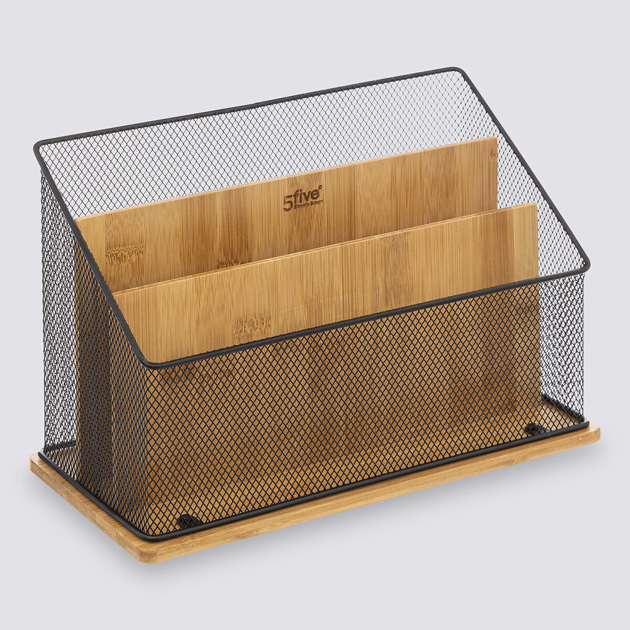 Organiseur de bureau - bambou, noir Mayaj