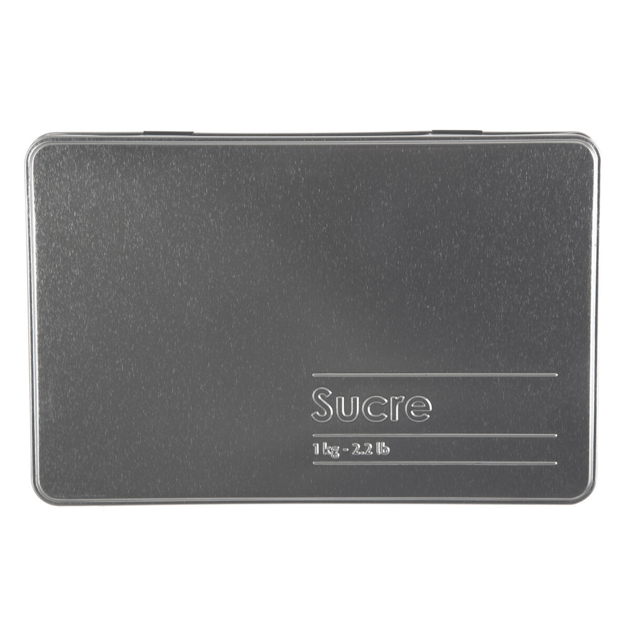 Boîte à sucre morceaux métal, noir Black edition