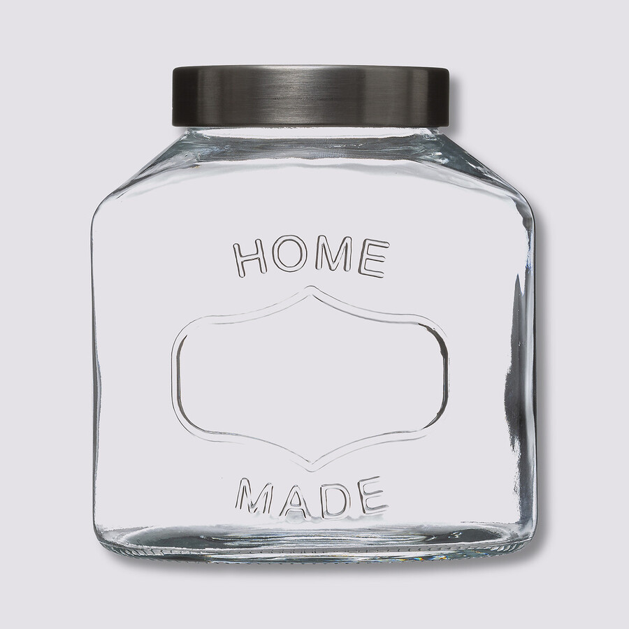 Bocal verre couvercle inox 2,5l 