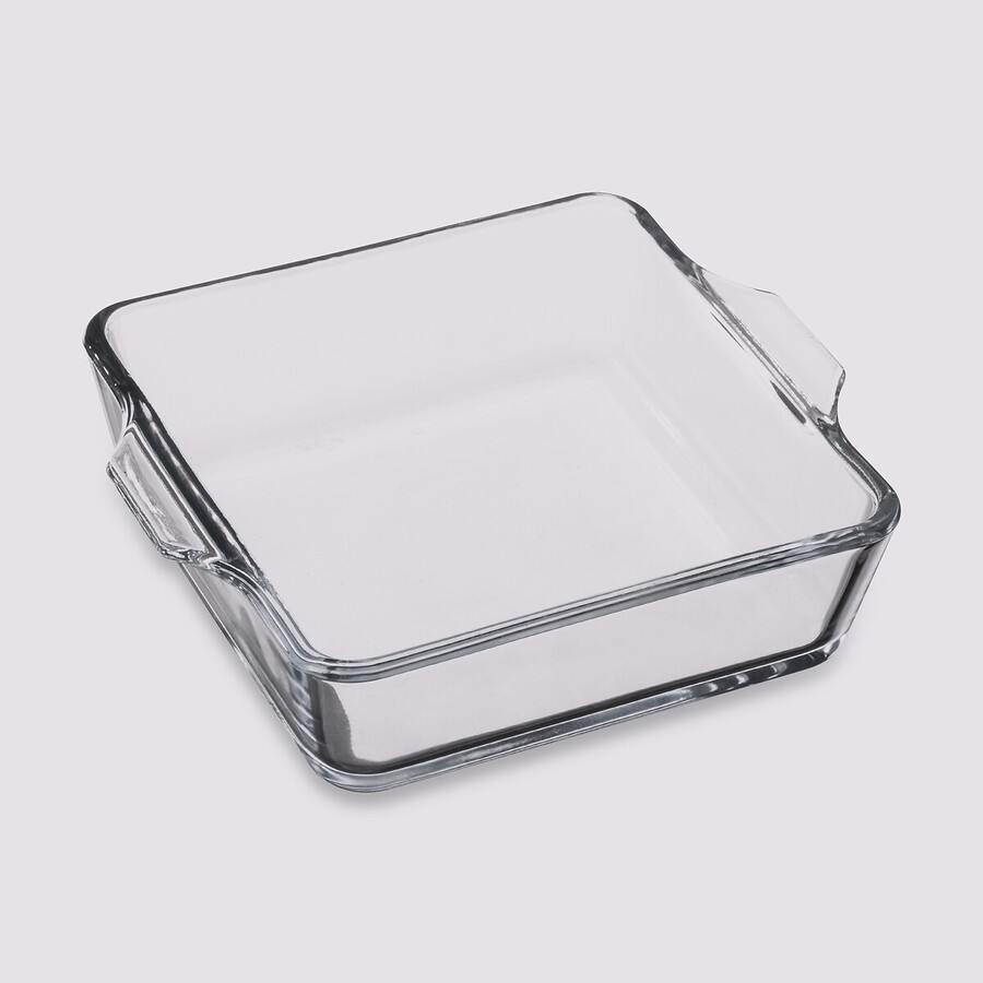 Petit plat carré, verre 
