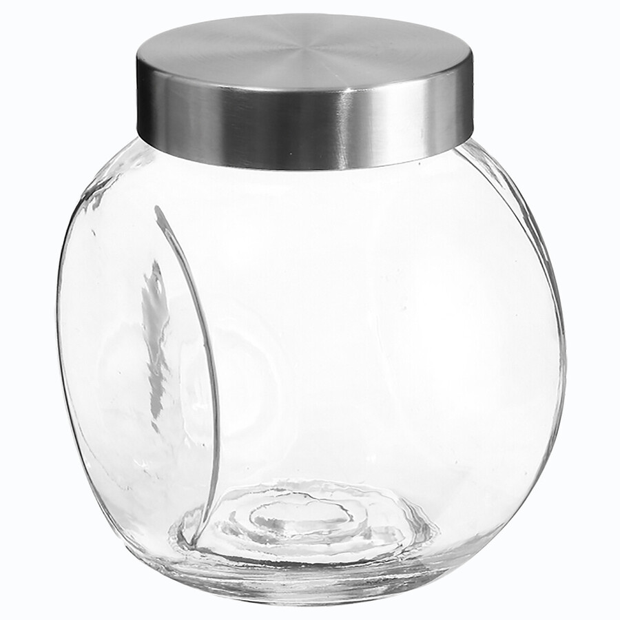 Bocal verre à bonbons couvercle inox 2,1l