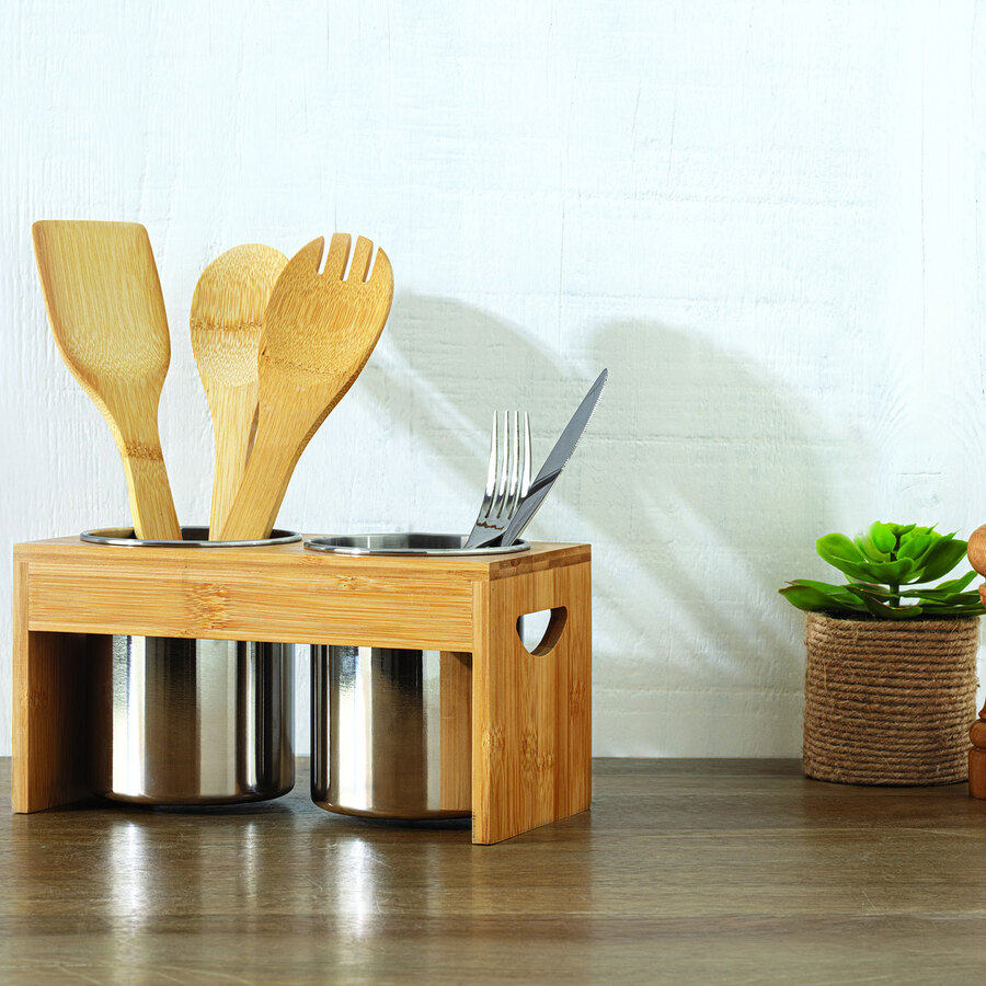 Égouttoir à couverts en inox Bambou