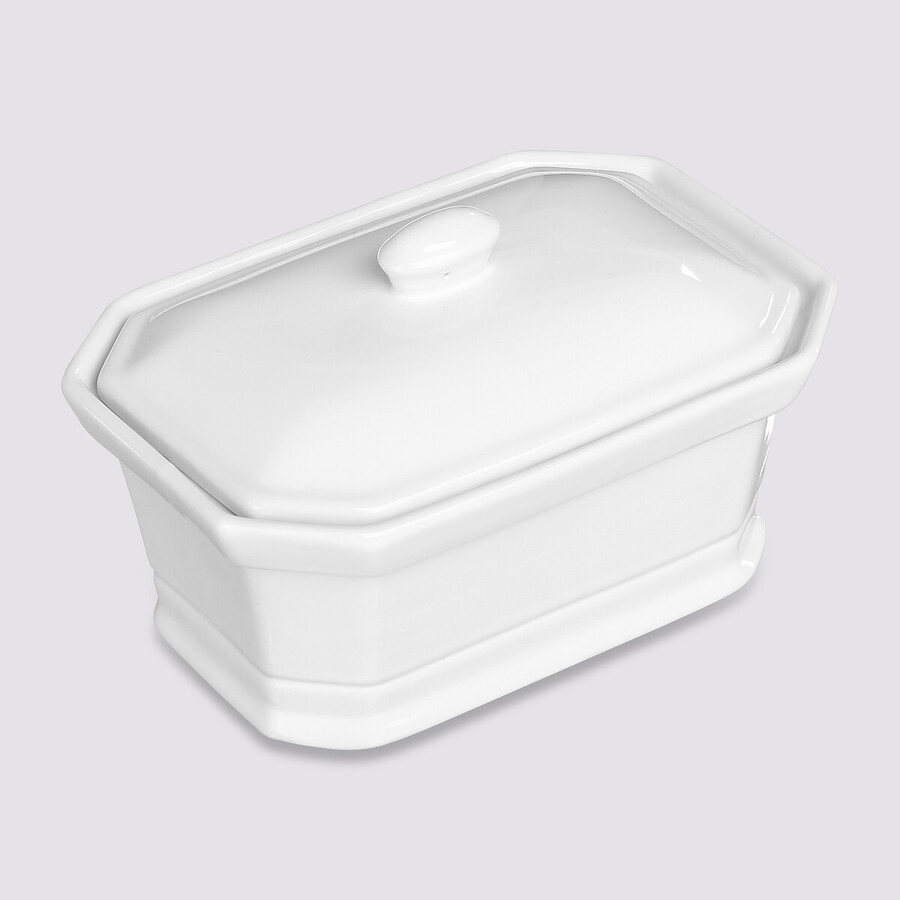 Terrine à foie gras céramique, blanc 