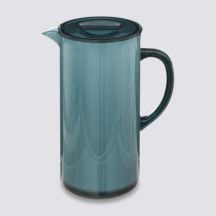 Pichet avec couvercle, bleu pétrole Square