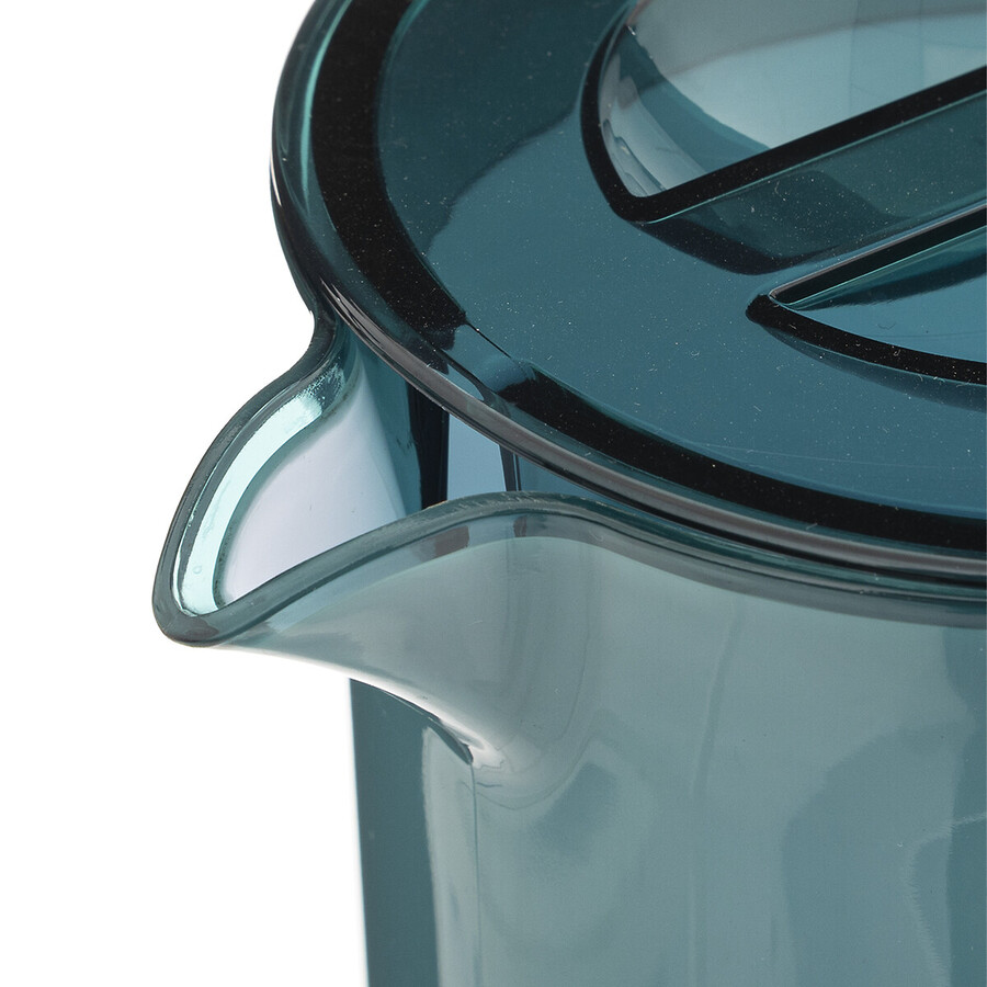 Pichet avec couvercle, bleu pétrole Square