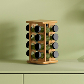 Support rotatif 16 pots à épices Bambou