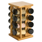 Support rotatif 16 pots à épices Bambou
