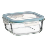 3 petites boîtes carrées de conservation verre Clipeat