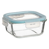 3 petites boîtes carrées de conservation verre Clipeat