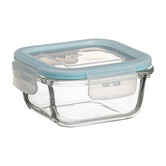 3 petites boîtes carrées de conservation verre Clipeat