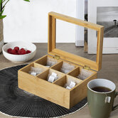 Boîte à thé 6 compartiments Bambou