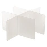 Boîte à thé 6 compartiments métal, blanc Scandi nature