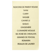 Support rotatif avec 12 pots à épices inclus 