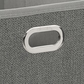 Panier tissu 15x31 cm, gris clair chiné Mix'n modul