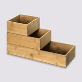 3 organiseurs empilables Bambou