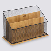 Organiseur de bureau - bambou, noir Mayaj