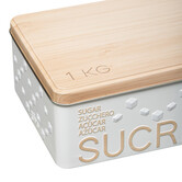 Boîte à sucre morceaux métal, blanc Scandi nature