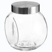 Bocal verre à bonbons couvercle inox 2,1l